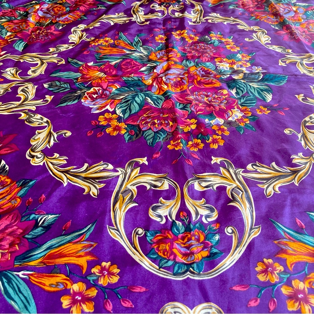 Handkerchief, silk, purple